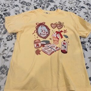Comfort Colors Disney Belle yellow tshirt